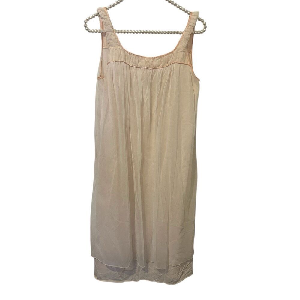 Vintage Aristocraft Babydoll Nightie Pink 2 Layer Sz Medium Soft Slippery Sexy